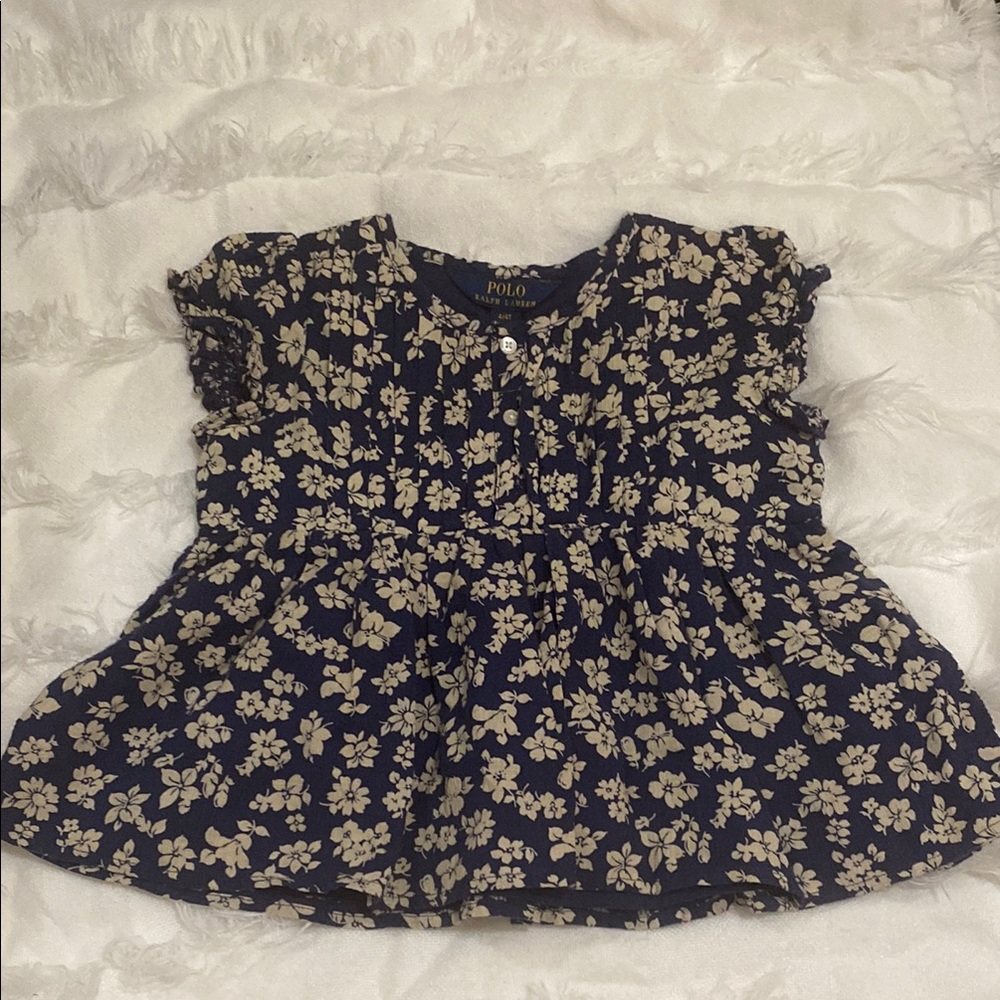Polo by Ralph Lauren Kids Navy Floral Top
